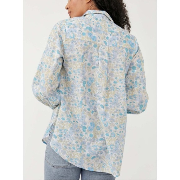 Free People Wild Gardenia Blouse Garden Combo Size Small NWT - Picture 3 of 6
